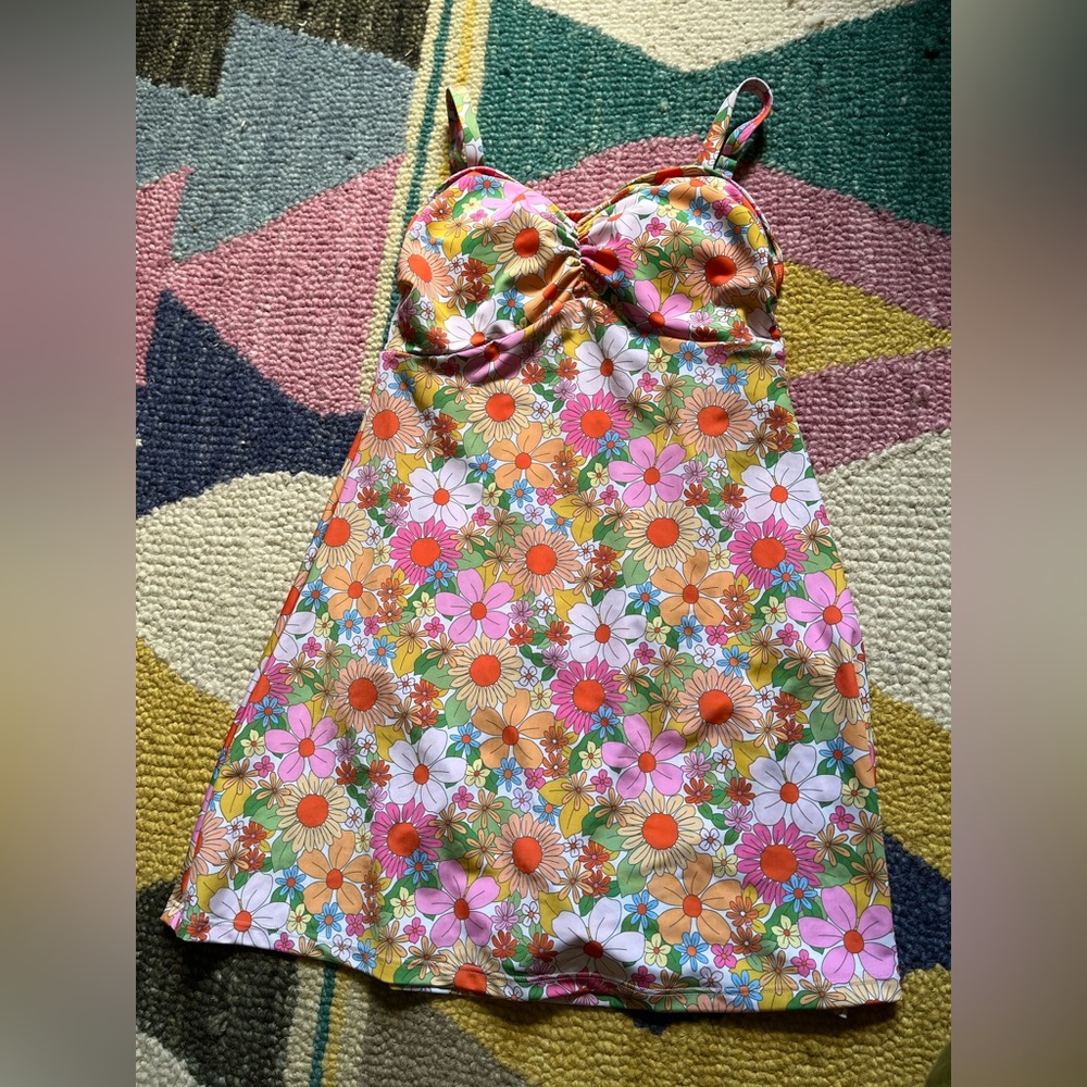 Floral A-Line Women’s Swim Dress in Multi-Color